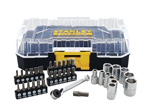 Stanley FatMax 37-teiliges Stecknuss-Set FMMT19101-0 (1/4", in kleinem Pro-Stack Koffer, auch kompatibel mit dem T-STAK-System, inkl. Ratschenschlüssel, Stecknüsse, Bits & Bithalter) von Stanley Guppy
