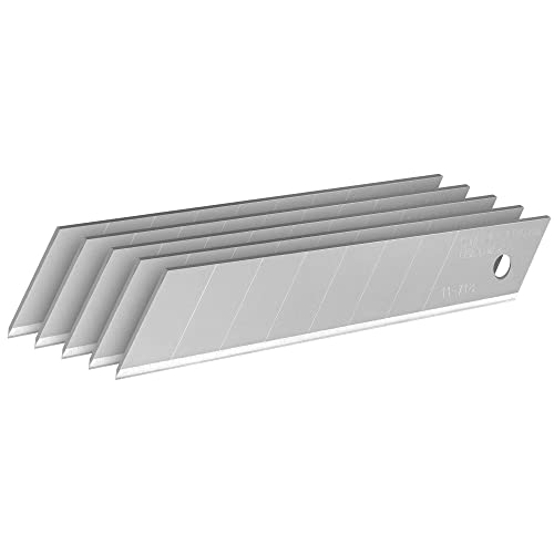 Stanley FatMax Abbrechklingen 0-11-718 (18mm, Ersatzklingen für Cuttermesser, patentierte & induktionsgehärtete Schneide, ideal zum Schneiden von Karton, Leder, Kunststoff, 5 Stück) Stanley FatMax Abbrechklingen 0-11-718 (18mm, Ersatzklingen für Cuttermesser, patentierte & induktionsgehärtete Schneide, ideal zum Schneiden von Karton, Leder, Kunststoff, 5 Stück) von FatMax