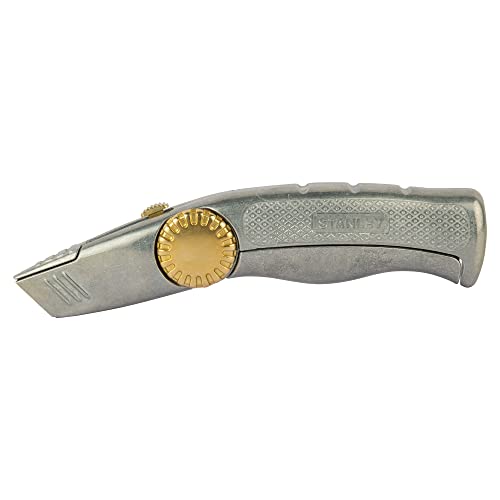 Stanley Fatmax Messer PRO 0-10-819 (mit einziehbarer Klinge, 205 mm Länge, robustes Zinkdruckgehäuse mit patentierter InterLock-Verbindung, mit magnetischer Spitze, Ersatzklingen im Griff verstaubar) von FatMax