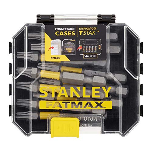 Stanley FatMax 10-tlg. Torsion Bit-Set STA88575 (in kleiner, handlichen Schüttelbox, mit 10x Torx Bits (T25), kompatibel mit dem Pro-Stack Aufbewahrungssystem) von FatMax