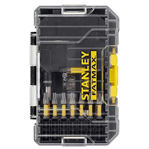 Stanley FatMax 52-tlg. Torsion Schrauberbit-Set STA88559 (bestehend aus Phillips, Pozidriv, HEX und Torx Bits, im kleinen ToughCase und Schüttelbox, kompatibel mit Pro-Stack & T-Stak) von FatMax