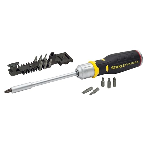 Stanley FatMax Bit-Schraubendreher (mit Ratsche, LED-Leuchte, 12 Bits 5/6.5/8;PH1/2/3;PZ1/2/3;T10/15/20) FMHT0-62690 von Stanley - FatMax