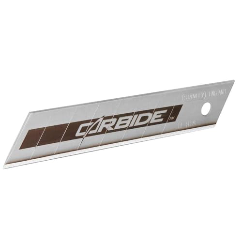 Stanley FatMax Pro Carbide Abbrechklingen STHT0-11818 (18mm, Ersatzklingen für Cuttermesser, langlebige wolframcarbid-beschichtete Schneidkante, ideal zum Schneiden von Karton & Kunststoff, 5 Stück), Silber Stanley FatMax Pro Carbide Abbrechklingen STHT0-11818 (18mm, Ersatzklingen für Cuttermesser, langlebige wolframcarbid-beschichtete Schneidkante, ideal zum Schneiden von Karton & Kunststoff, 5 Stück), Silber von FatMax