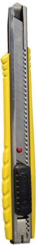 Stanley FatMax Cuttermesser 0-10-411 (9 mm Klingenbreite, 135 mm Länge, schmales Messer mit Abbrechklinge für präzise Schnitte, robuster Aluminiumkorpus, rutschfester Griff, mit Befestigungsclip) von Stanley - FatMax