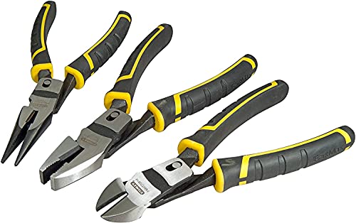 Stanley FatMax 3-teiliges Duo-Kraftzangen Set FMHT0-72415 (bestehend aus Seitenschneider, Kombinationszange & Langbeckzange, aus geschmiedetem Carbon-Stahl, mit Doppelgelenk, Zwei-Komponenten-Griff) Stanley FatMax 3-teiliges Duo-Kraftzangen Set FMHT0-72415 (bestehend aus Seitenschneider, Kombinationszange & Langbeckzange, aus geschmiedetem Carbon-Stahl, mit Doppelgelenk, Zwei-Komponenten-Griff) von FatMax