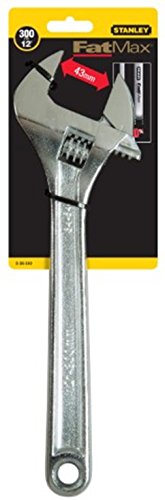 Stanley FatMax Einmaulschlüssel (verstellbar, 35 mm Maulbreite, 375 mm Länge, Chrom-Vanadium Stahl, vernickelt) 0-95-874 von Stanley - FatMax