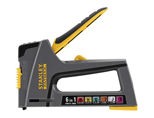 Stanley FatMax Handtacker 6-in-1 TR75 (rückschlagsfrei, verarbeitet sechs verschiedenen Klammer/Nägel/Stifte) FMHT6-70868 von Stanley - FatMax