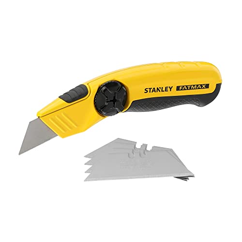 STANLEY FATMAX Messer (mit feststehender Klinge, 170 mm Länge, robustes Zinkdruckgehäuse mit patentierter InterLock-Verbindung, mit magnetischer Spitze) 0-10-780 von FatMax