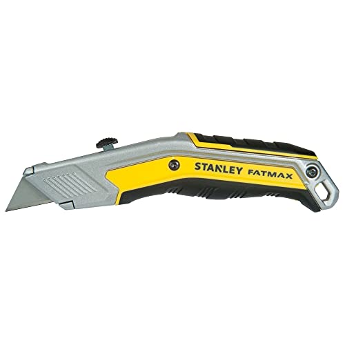 Stanley FatMax Messer "Exo" FMHT0-10288 (mit einziehbarer Klinge, sehr schneller Klingenwechsel, Universalmesser ideal für Karton, Pappe, Folie & Papier, inkl. 5 Ersatzklingen) von FatMax