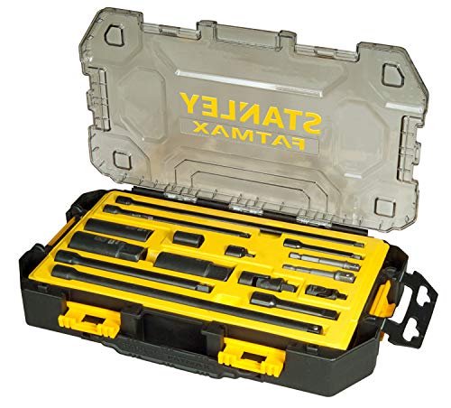 Stanley FatMax Mini-Toughbox Steckschlüssel-Zubehörset, 15-teiliges Set, FMHT0-74719 von Stanley
