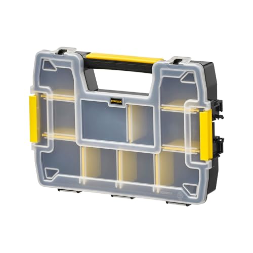 Stanley FatMax Werkzeug-Organizer Sortmaster / Aufbewahrungsbox ( 29,5x6,5x21,5 cm, stapelbar mit Verriegelung, entnehmbare Einsätze, Aufbewahrung von Werkzeugen/Kleinteilen) STST1-70720 von Stanley