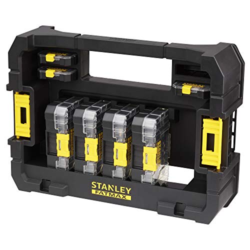 Stanley FatMax Pro-Stack Caddy STA88580 (für bis zu 4 Schüttelboxen und 5 kleine ToughCases, kompatibel mit den Aufbewahrungssystemen Pro-Stack und T-Stak, eingebauter Tragegriff) von FatMax