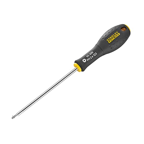 Stanley FatMax Schraubendreher 0-65-209 (Phillips PH2, 125 mm Klingenlänge, Chrom-Vanadium- Klinge, sandgestrahlte Spitze, ergonomischer SoftGrip Handgriff mit Aufhängeauge) von Stanley - FatMax