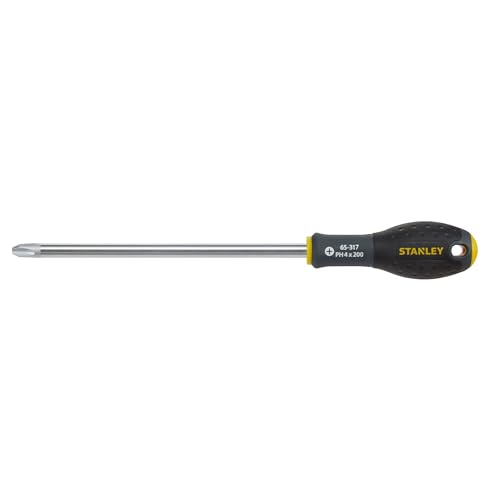 Stanley FatMax Schraubendreher 0-65-317 (Phillips PH4, 200 mm Klingenlänge, Chrom-Vanadium- Klinge, sandgestrahlte Spitze, ergonomischer SoftGrip Handgriff mit Aufhängeauge) von Stanley - FatMax