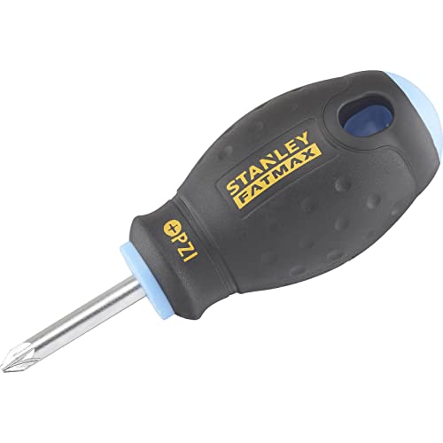 Stanley FatMax Schraubendreher 0-65-408 (Pozidriv PZ1, 30 mm Klingenlänge, Chrom-Vanadium-Klinge, sandgestrahlte Spitze, ergonomischer SoftGrip Handgriff mit Aufhängeauge) von Stanley - FatMax