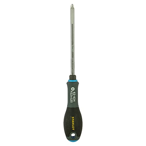 Stanley FatMax Schraubendreher mit Sechskantansatz FMHT0-62624 (Pozidriv PZ2, 125mm Klingenlänge, Chrom-Vanadium-Klinge, sandgestrahlte Spitze, ergonomischer SoftGrip Handgriff mit Aufhängeauge) von FatMax