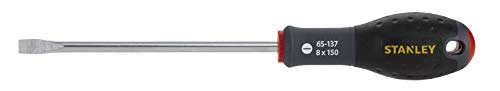 Stanley FatMax Schraubendreher Schlitz 0-65-137 (Parallelspitze 8 mm, 150 mm Schwertlänge, Chrom-Vanadium, Soft-Grip) von Stanley - FatMax