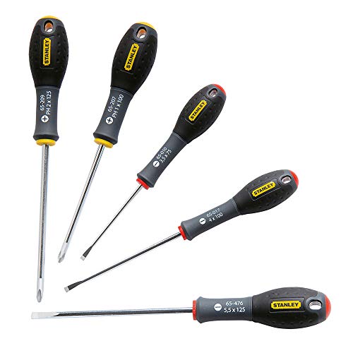 Stanley FatMax Set (5-teilig, Parallel 3,5/4/5,5 mm Phillips: PH1/PH2, Chrom-Vanadium Stahl, Soft-Grip-Handgriff) 0-65-4440 von Stanley - FatMax