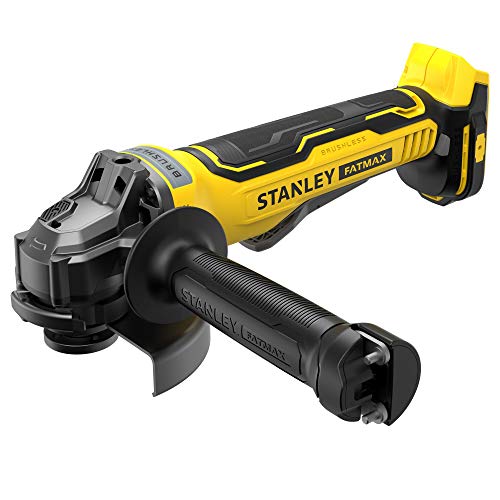 Stanley FatMax V20 Akku-Winkelschleifer SFMCG700B (18V, 125mm Scheiben-ø, bürstenloser Motor, robustes Aluminium-Druckgussgehäuse, Lieferung ohne Akku und Ladegerät) von Stanley