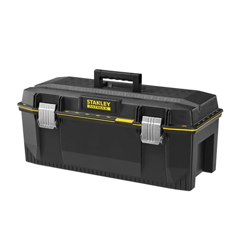 Stanley FatMax Werkzeugbox (71 x 31 x 29 cm, spritzwassergeschützer Koffer, robuste nicht-rostende Metallschließen, Box mit Gummiabdichtung für mehr Schutz) 1-93-935 von Stanley