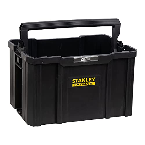 Stanley FatMax Werkzeugtrage / Werkzeugbox TSTAK, zum Verstauen und Transportieren von Werkzeug, mit ergonomischen und klappbaren Handgriff, geräumige und leicht zugängliche Konstruktion, FMST1-75794 von Stanley