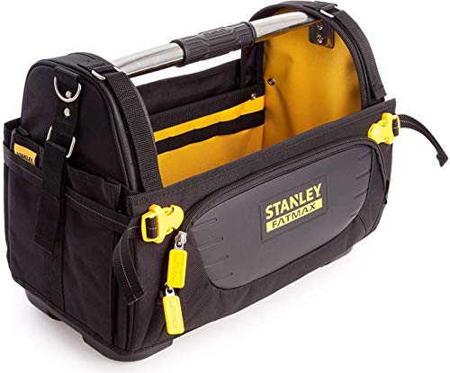 Stanley FatMax Quick Access Trage FMST1-80146 (Werkzeugtasche aus strapazierfähigen 600er Denier Nylon, schneller Zugriff auf das Werkzeug, mit rutschfestem Stahlgriff, verschließbare Seitenteile) von Stanley