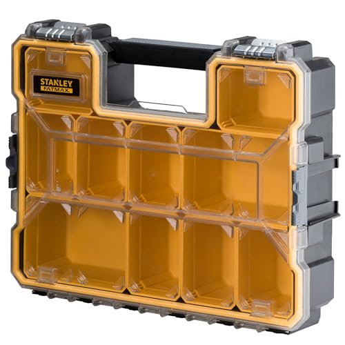 STANLEY FatMax Profi-Organizer Sortimentskasten für Aufbewahrung Sortierbox Aufbewahrungsbox für Werkstatt (44,6 x 11,6 x 35,7 cm, tiefe Fächer,Deckel, Metallverschlüsse) 1-97-518 STANLEY FatMax Profi-Organizer Sortimentskasten für Aufbewahrung Sortierbox Aufbewahrungsbox für Werkstatt (44,6 x 11,6 x 35,7 cm, tiefe Fächer,Deckel, Metallverschlüsse) 1-97-518 von FatMax