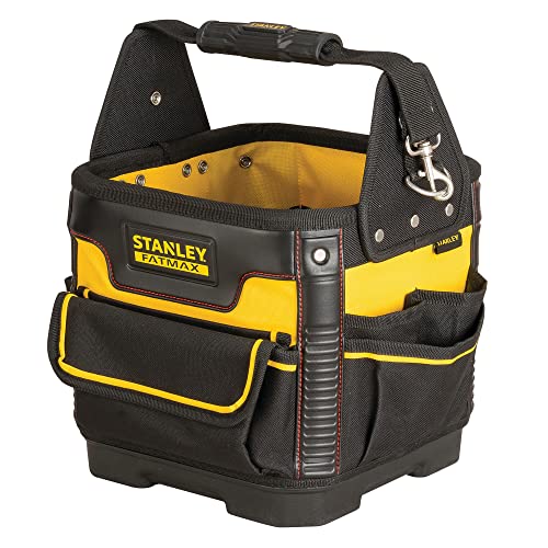 Stanley FatMax Werkzeugtasche / Transporttasche (29x29x38cm, robustes 600 Denier Nylon, ergonomischer Handgriff und Schultergurt, entnehmbare Teiler mit Gürtelclip, elastische Halterungen) 1-93-952 von FatMax