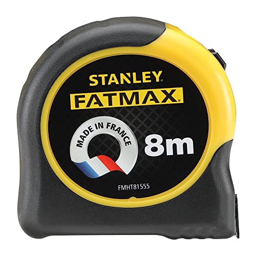 Stanley Fmht81555-0 Maßband – Produktreihe Fatmax – Blade Armor Beschichtung – Widerstandsfähiges und dickes Band – Gehäuse aus ABS-Material – Stoßdämpfer von Stanley - FatMax