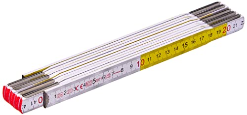 Stanley Gliedermaßstab Holz (2 m Länge, weiß-gelb, abrieb-und klimafest, Messinggelenke, UV geschützt) 0-35-458 Stanley Gliedermaßstab Holz (2 m Länge, weiß-gelb, abrieb-und klimafest, Messinggelenke, UV geschützt) 0-35-458 von Stanley