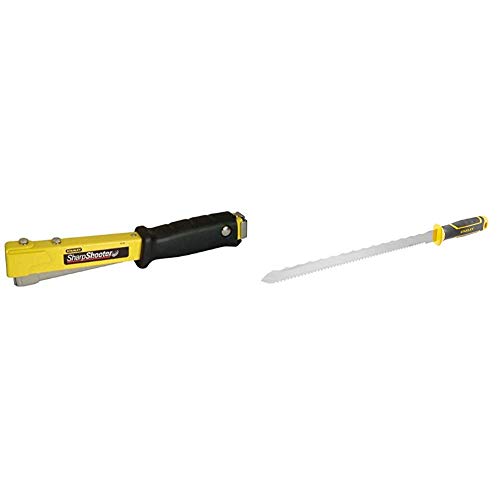 Stanley Hammertacker 6-PHT150 – Kraftvoller Schlagtacker mit robustem Stahlgehäuse & ergonomischem Handgriff – Geeignet für Klammern Typ G (6, 8, 10 mm) & FatMax Dämmstoffmesser (350 mm) FMHT0-10327 von Stanley