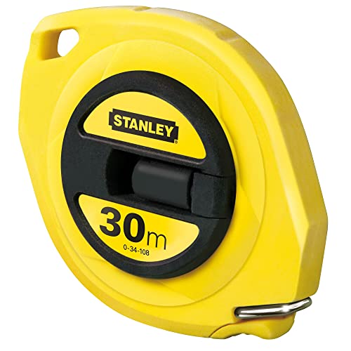 Stanley Kapselbandmass Standard Stahl (30 m Länge, 9,5 mm Massbreite, ABS-Kunststoff, Genauigkeitsklasse II) 0-34-108 von Stanley