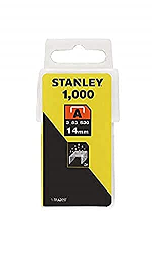 Stanley Klammern Typ A (14 mm, Klammern aus Runddraht für Elektro- und Handtacker Typ A) 1000 Stück, 1-TRA209T von Stanley