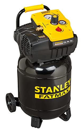 Stanley Kompressor TAB 200/10/30VW FM - Luftkompressor 10Bar - 30L - 180L/Min - ölfrei - mit Handgriff und Rädern - Schwarz von Stanley