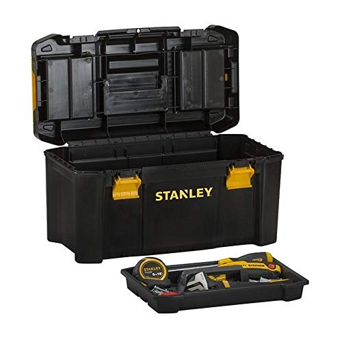 Stanley Kunststoff-Werkzeugbox/kasten (19 Zoll, mit Kunststoff-Schliessen und Organizern, entnehmbarer Trage) STST1-75520 von Stanley
