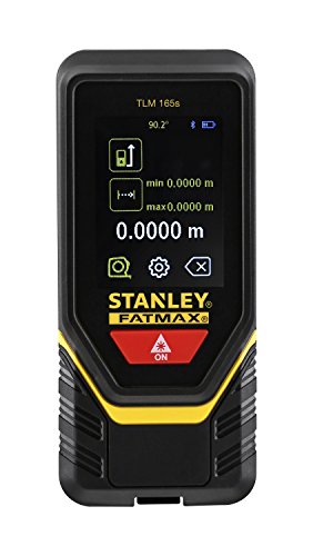 Stanley Laser-Entfernungsmesser TLM165s (Längen-, Flächen-, Volumen- und Höhenmessung, Bluetooth Datenübertragung (iOS und Android), inkl. Aufbewahrungstasche und Batterie) STHT1-77139 von Stanley