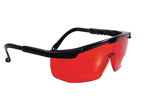 Stanley Laserbrille 1-77-171 Rot – Laserlichtbrille für einfacheres Erkennen von Laserstrahlen – Optimal bei ungünstigen Lichtverhältnissen – Rote Kunststoff-Gläser mit schwarzem Gestell von Stanley