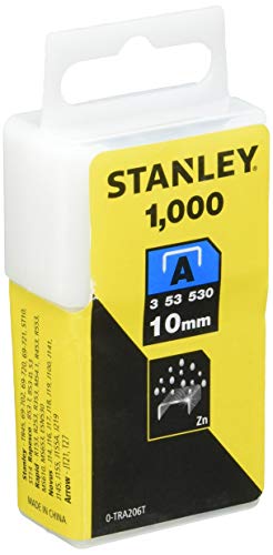 Stanley - Light-Duty Staple 10mm (1000) 0-TRA206T - STA0TRA206T, Weiß von Stanley