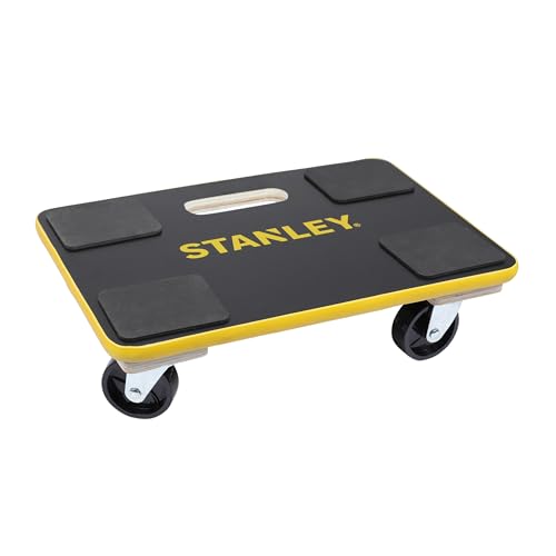 Stanley Möbelroller MS572 - Tragfähigkeit bis zu 200KG - Transporthilfe - 45 x 30 x 13,5 cm - Kunststoff - Schwarz/Gelb von Stanley