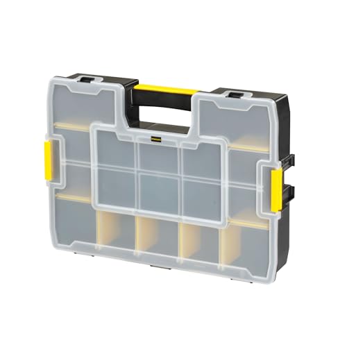 Stanley Werkzeug-Organizer Sortmaster (43.29 x 9.2 x 33.0 cm, Innenteiler anpassbar, bis zu 1024 Konfigurationen möglich, kein Verrutschen, Deckel verriegelbar) 1-94-745, Einzeln [Energieklasse A] von Stanley