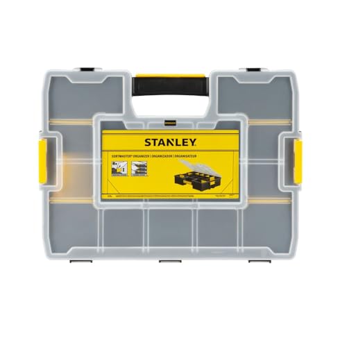STANLEY Werkzeug-Organizer Sortmaster Sortimentskasten für Aufbewahrung - Sortierbox Aufbewahrungsbox für Werkstatt (43.29 x 9.2 x 33.0 cm, Innenteiler anpassbar, Deckel verriegelbar) 1-94-745 von Stanley
