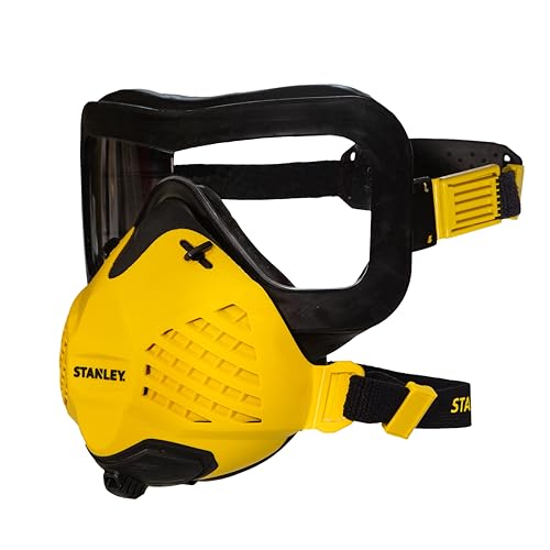 Stanley P3 Combo - Visor and Dust Mask - Face-Fit-Check Technology & Maximum 99.99% - P3 Fitted Filters Included - Goggles and Dust mask for building work, fine dust - Respirator Mask & Sanding Mask Stanley P3 Combo - Visor and Dust Mask - Face-Fit-Check Technology & Maximum 99.99% - P3 Fitted Filters Included - Goggles and Dust mask for building work, fine dust - Respirator Mask & Sanding Mask von Stanley