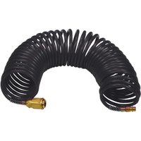 PE-Spiralschlauch, 15 Meter, 6 x 8 mm, ideal für Luftdruckanwendungen, flexibles Polyethylen, schwarz, perfekt für pneumatische Werkzeuge und von Stanley