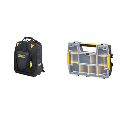 Stanley Rucksack FatMax, mit schnellem Zugriff & FatMax Werkzeug-Organizer Sortmaster/Aufbewahrungsbox von Stanley