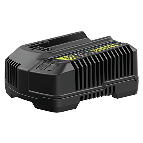 Stanley FatMax 18V Schnell-Ladegerät SFMCB14 (4A Ladestrom für schnelles Aufladen, einsetzbar für alle Stanley FatMax 18 Volt Akkus der V20-Serie, mit LED-Ladezustandsanzeige mit 4 Anzeigemodi) von FatMax