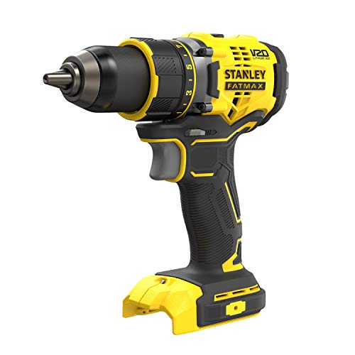 Stanley FatMax 18V 2-Gang Akku-Bohrschrauber SFMCD720B (2.0Ah, max. Drehmoment 80 Nm, bürstenloser Motor mit Vollmetallgetriebe, LED-Licht, inkl. Gürtelclip, Lieferung ohne Akku und Ladegerät) von Stanley - FatMax