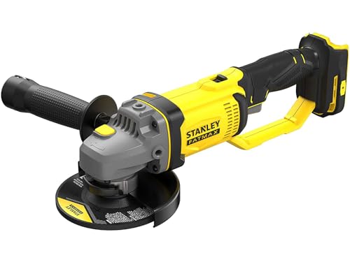 Stanley FatMax 18V Akku-Winkelschleifer SFMCG400B (125 mm Scheiben-ø, für alle Standard-Trenn,- Schleif- und Schrupparbeiten, 3-Positionen-Zweithandgriff, Lieferung ohne Akku und Ladegerät) von Stanley