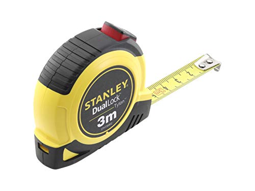 Stanley Bandmass DualLock Tylon (3 m Länge, 13 mm Breite, Genauigkeitsklasse II, zweiteilige Bandbremse, schlagfestes + bruchsicheres Gehäuse) von Stanley