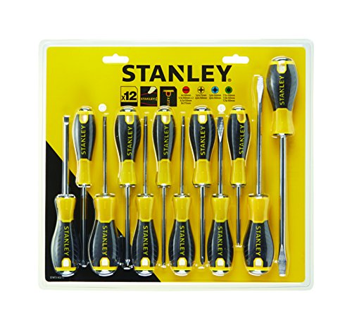 Stanley Tools STA060212 PH/SL/PZ/TX Standard-Schraubendreher – Gelb/Schwarz (Set von 12) von Stanley