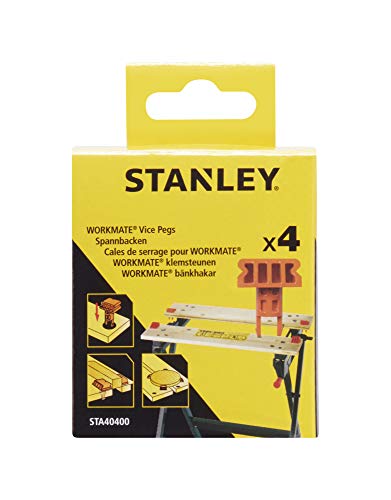 Stanley Spannelement (zum Befestigen an der Werkbank, kompatibel mit Black+Decker Workmate WM100, WM825, WM550, WM536 und WM301, 4 Stück) STA40400 von Stanley
